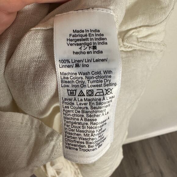 J Crew  Utility Linen Short Sleeve Mini Shirtdress US Women's M New - Picture 6 of 7